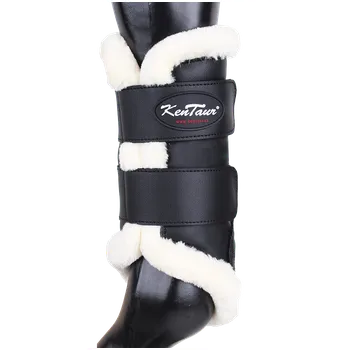 Sport Kentaur Drezurní kamaše pro koně s beránkem Barva: Hnědá, Beránek: Bílá