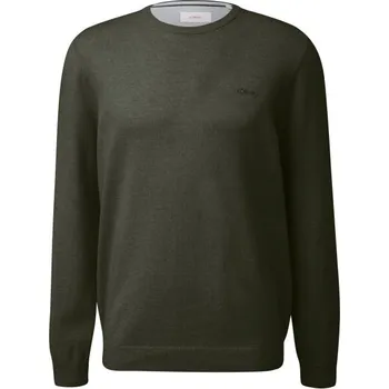 Pánský svetr Pánský svetr s.Oliver RLBS KNITTED PULLOVER NOOS 3XL Khaki