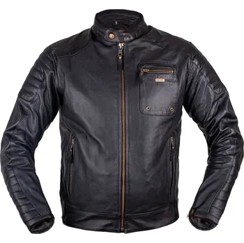 Moto bunda W-TEC Letní kožená moto bunda Gradac černá - S