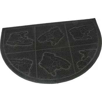Rohožka Gumová vstupní kartáčová rohož Shoes - Squares - 60 x 40 x 0,7 cm (70080122) FLOMAT