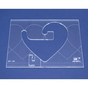 Příslušenství k šicímu stroji Quiltovací pravítko bordura srdce NP-S4