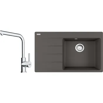 Granitový dřez Set Franke (dřez CNG 611-78 TL/7 šedá břidlice+baterie FS 3230.031) + 5 % sleva v košíku s kódem SLEVA5