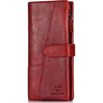 Peněženka Humerpaul dámská dlouhá kožená peněženka Červená Humerpaul BP881