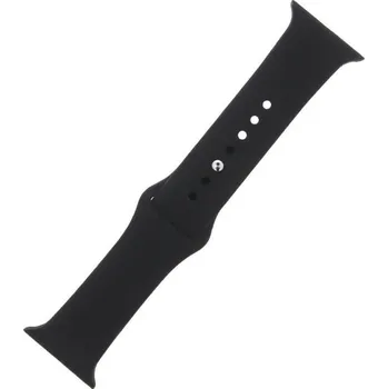 Příslušenství k chytrým hodinkám SILIKONOVÝ ŘEMÍNEK M/L PRO APPLE WATCH 42/44/45 MM ČERNÝ