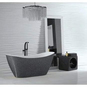 Vana Volně stojící vana VIYA Glam - grafit - 160 × 70 cm (VANAND16GLAM03) HOPA