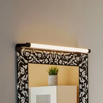 Lampička Zrcadlové světlo LED Lindby Eleri, černé - Délka kabelu 30 cm; podstavec - každý 8 cm široký, výstupek 1,5 cm černá, bílá LED 4,5 W celkem