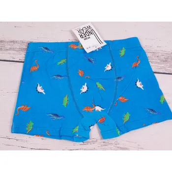 Chlapecké spodní prádlo chlapecké boxerky trenkoslipy Pesail XQ2635 jasně modré s dinosaury velikost oblečení - děti: 104/116