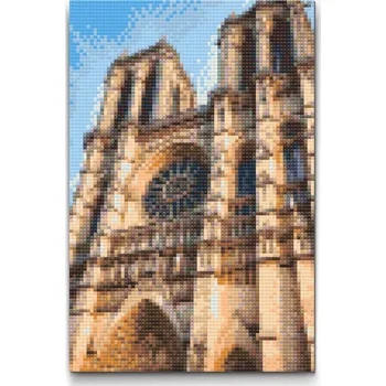 Diamantové malování Diamantové malování - Notre Damn z blízka Velikost: 20x30cm, Rámování: Pouze srolované plátno, Diamanty: Čtvercové