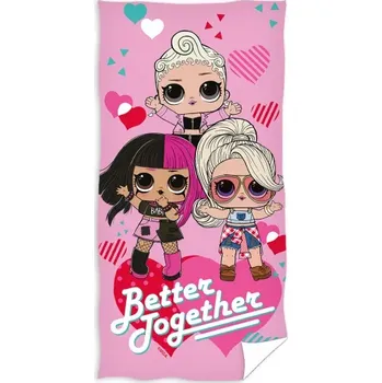 CARBOTEX Bavlněná osuška 70/140cm LOL Surprise, LOL214001