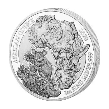 1 unce stříbrná mince Rwanda Bushbaby 2020 - leštěná deska