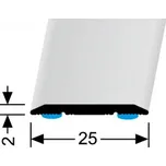 Küberit Přechodová lišta nízká 25x2 mm Barva: bílá F15 - RAL 9016, Délka: 300 cm, Montáž: Samolepící