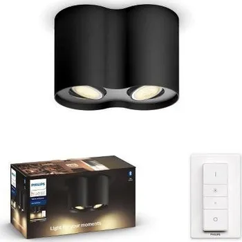 Bodové svítidlo Hue WA Pillar bodové LED svítidlo GU10 2x5W 350lm 2200-6500K IP20 černá + ovladač