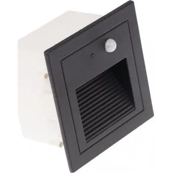 LED panel LED vestavné svítidlo PIR-LOPEN-B-IP65 černé, Vyzařovaná barva Teplá bílá