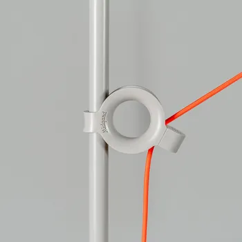 Lampička midgard AYNO XL stojací lampa šedá/oranžová 2 700K - maximální celková výška 481,5 cm; stínidlo - Ø 30,7 cm, výška 29,5 cm; délka kabelu 230 cm hedvábně šedá, oranžová LED celkem 10 W - Doprava zdarma