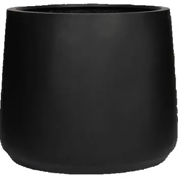 Květináč Pottery Pots Venkovní květináč kulatý Jumbo Patt XS, Black (barva černá), kolekce Natural, průměr 73 cm x v 61 cm