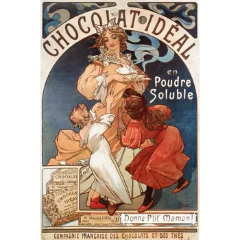 Plakát Plakát, Obraz - Chocolate Ideal, Alfons Mucha