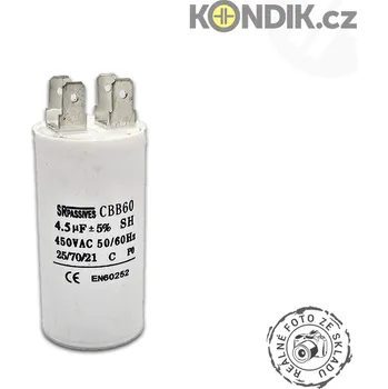 Kondenzátor Kondenzátor rozběhový 4,5uF 450V CBB60A