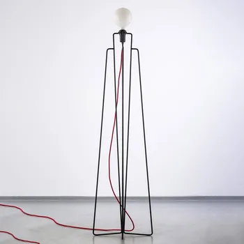 Lampička GRUPA Model M1 LED stojací lampa černá, červená - kabelu se zástrčkou 300 cm černá, opálová, červená 1 x 4 W LED - Doprava zdarma