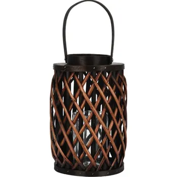 PROGARDEN Lucerna na svíčku 30 cm hnědá vrba KO-438900050