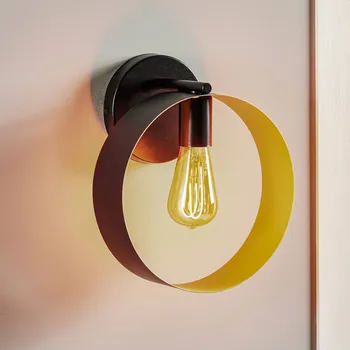 Lampička SIGMA Nástěnné světlo Hula v kruhovém designu, černé/zlaté černá, zlatá 1 x 60 W - Doprava zdarma