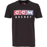 Triko CCM Vintage s krátkým rukávem černé, Senior, XL, Černá