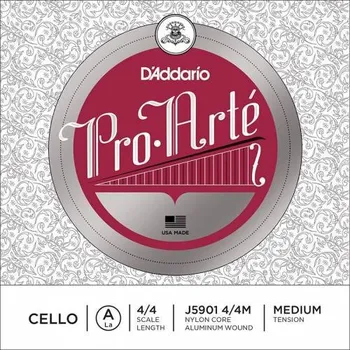 Struna pro kytaru a smyčcový nástroj D´Addario Orchestral Pro-Arte Cello J5901 4/4M, Struna na violoncello A 4/4
