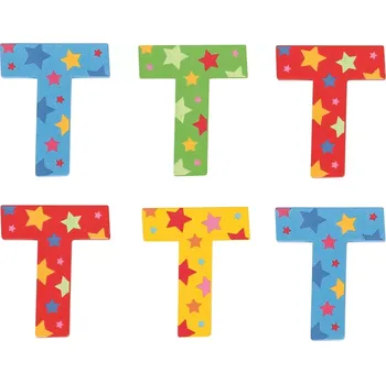 Dřevěná hračka Bigjigs Toys hvězdičkové písmenko T
