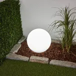Lindby LED solární lampa Lago, Ø 30 cm, globus, zemní trn, bílá - Výška bez zemního hrotu 28 cm 2 x 0,2 W LED - Doprava zdarma