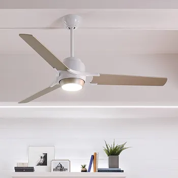 Lampička KICHLER LED stropní ventilátor Zeus 3lopatky bílá stříbrná - Ø krytu motoru 22 cm; Ø baldachýnu 15 cm; délka stropní tyče 11,4 cm stříbrný, bílý LED celkem 10 W - Doprava zdarma