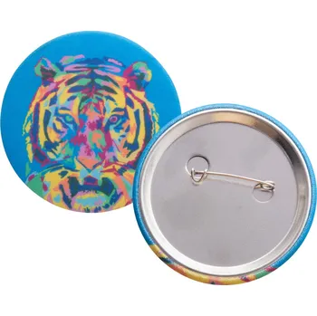 PinBadge RPET Maxi placka - odznak se špendlíkem bílá