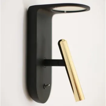 Lampička Stilnovo LED nástěnné světlo 2Nights_W2 s reflektorem černá, zlatá, modrá 1 x 4 W LED - Doprava zdarma