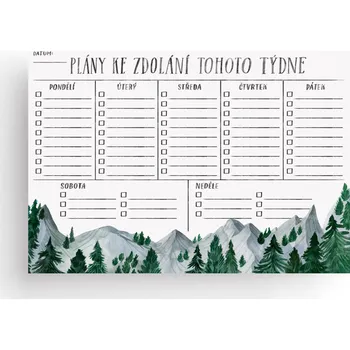 Kalendář Chaukiss Týdenní plánovač - Plány ke zdolání