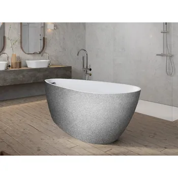 Vana Volně stojící vana GOYA A-LINE Glam - stříbrná - GLAM 02 - stříbrná, Chrom, 170 × 80 cm (VANGOYAA170G2) HOPA