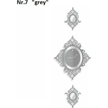 Hodiny Orientální hodiny na stěnu Šedá