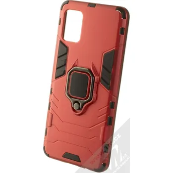 Pouzdro na mobilní telefon 1Mcz Armor Ring odolný ochranný kryt s držákem na prst pro Samsung Galaxy A51 červená (red)