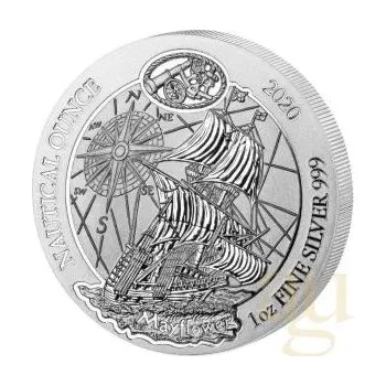 1 unce stříbrná mince Rwanda Nautical Serie - Mayflower 2020