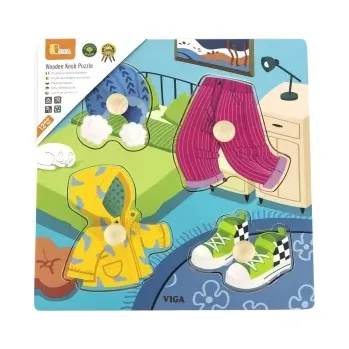 Dřevěná hračka Viga Toys puzzle se špendlíky na oblečení