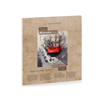 Hnědý akvarelový blok HHM 20x20cm 200g (Hnědý akvarelový blok HHM 20x20cm 200g)