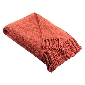 deka Oranžový pléd Chenille Terracotta 130x180