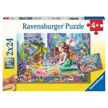 Puzzle RAVENSBURGER Puzzle Mořské panny 2x24 dílků