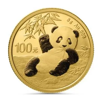 8 gramů zlatá mince China Panda 2020