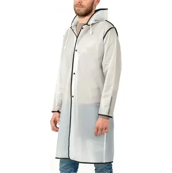 Pláštěnka PERLETTI Kvalitní pánská pláštěnka Transparente Negro, vel. S M, 14211