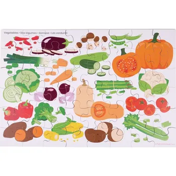 Puzzle Bigjigs Toys podlahové puzzle zelenina
