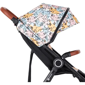 Kočárek PETITEMARS Stříška na kočárek Street+ Limited 100 Faces růžová