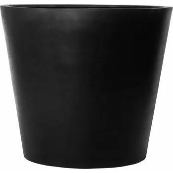 Květináč Pottery Pots Venkovní květináč kulatý Jumbo Bucket S, Black (barva černá), kolekce Natural, kompozit Fiberstone, průměr 83 cm x v 73 cm, objem cca 295 l