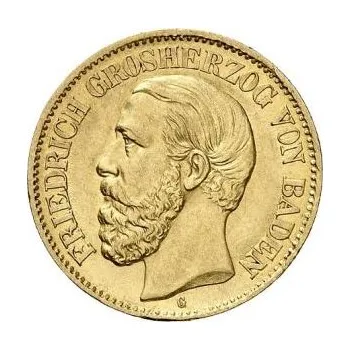 10 Mark zlatá mince Friedrich Grossherzog von Baden J183 (1872-1873)