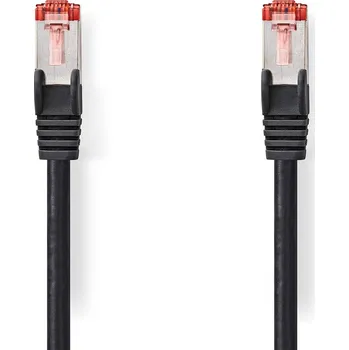 Síťový kabel Nedis síťový kabel S/FTP CAT6, zástrčka RJ45 - zástrčka RJ45, 7.5 m, LSZH, černá (CCGL85221BK75)