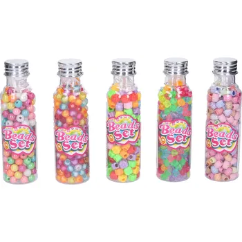 Dětské navlékací korálky Korálky barevné v lahvičce