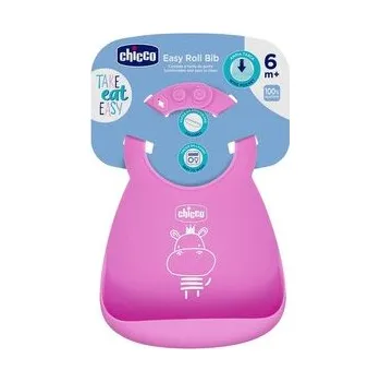 První čtění Śliniaczek z kieszonką elastyczny różowy - Chicco