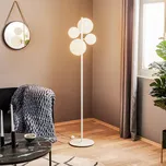 ALDEX Stojací lampa Dione, čtyřramenná, bílá - Ø malé koule 14 cm; Ø velké koule 20 cm bílá matná, bílá 2 x 60 W E27 + 2 x 40 W E14 - Doprava zdarma